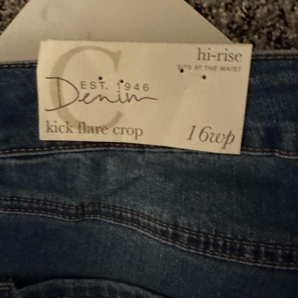 NWT Cato limited edition ion collection hi-rise 16 W petite crop stretchy jeans - Picture 5 of 7